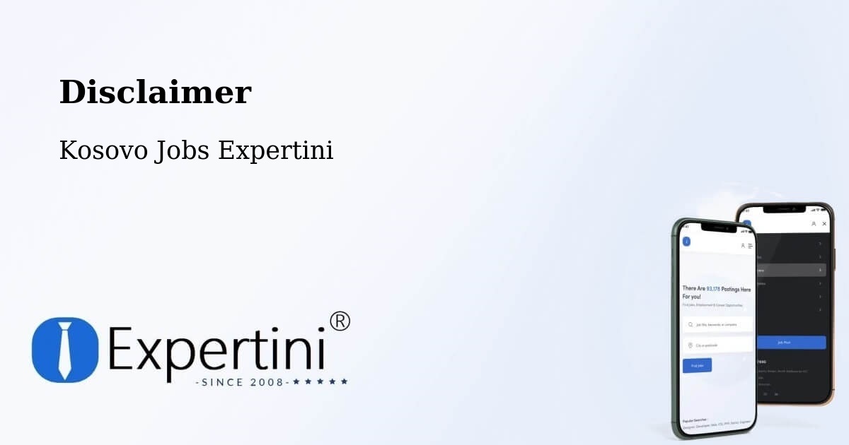 Disclaimer – Mazgit - Kosovo Jobs Expertini